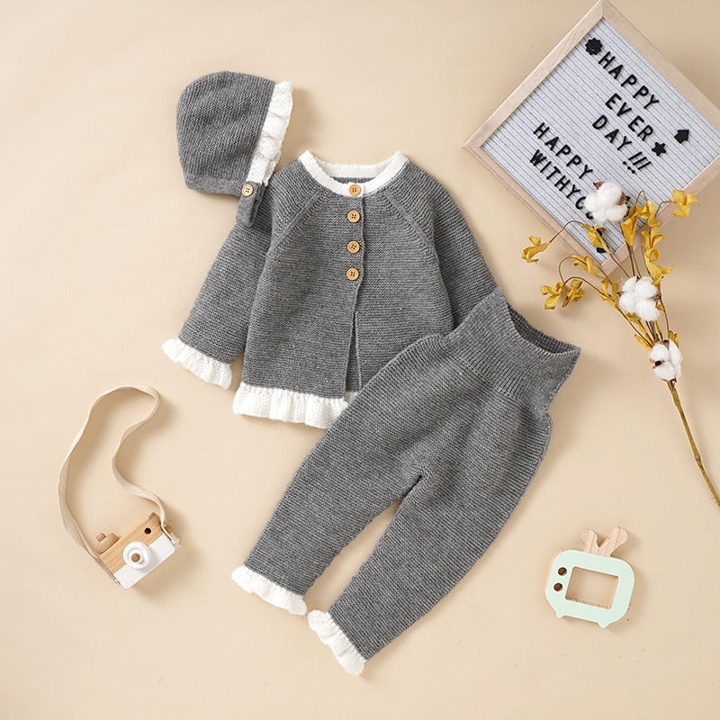 Conjunto Moletom e Calça com Chapéu - 6 meses a 3 anos