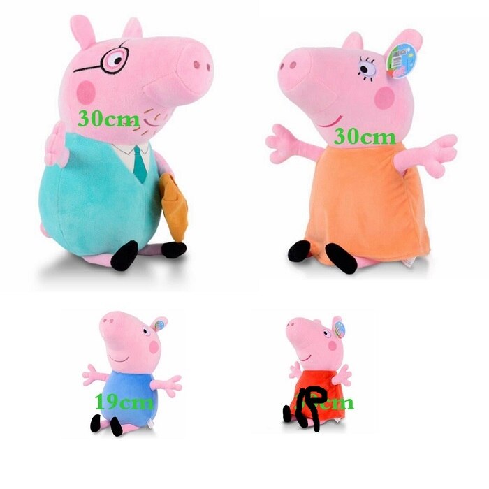 Peppa Pig e Família Conjunto Pelúcia