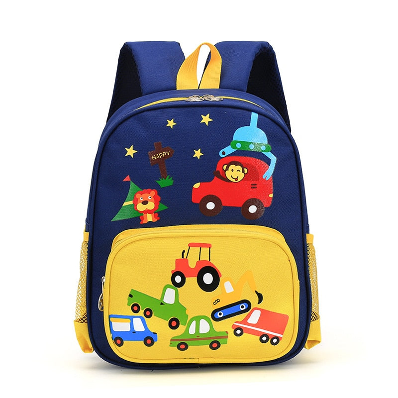 Mochila Escolar Infantil de Carros e Animais