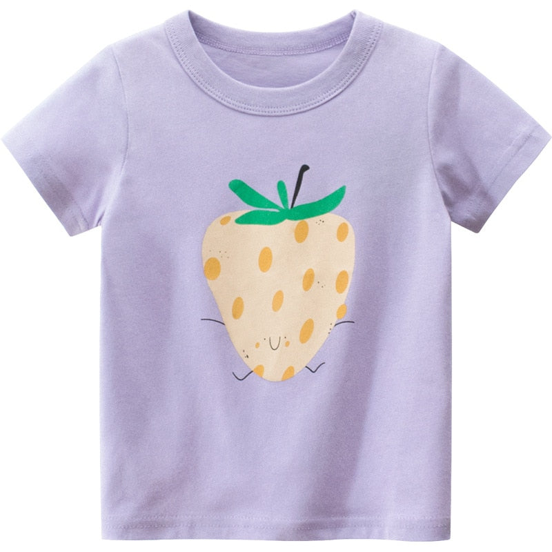 Blusas Para Meninas Com Desenho Animado - 2 a 9 anos