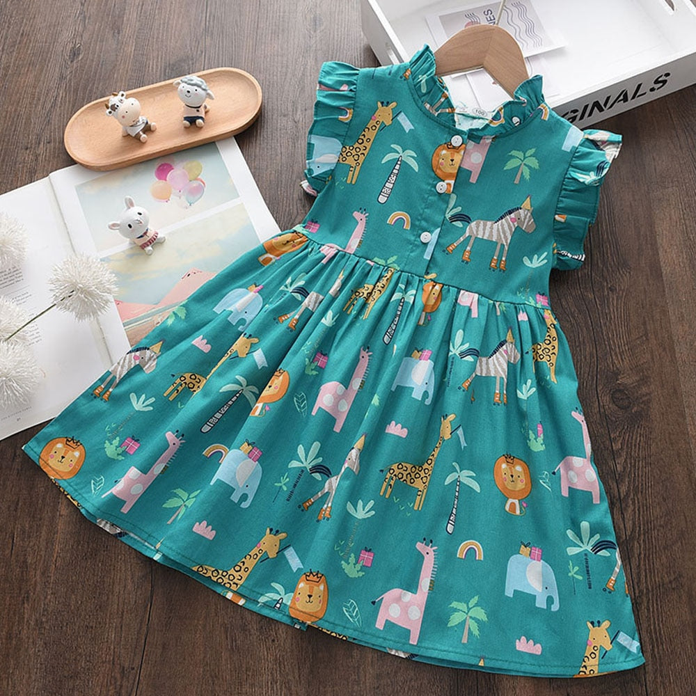 Vestido Estampado Safari - 3 a 7 anos