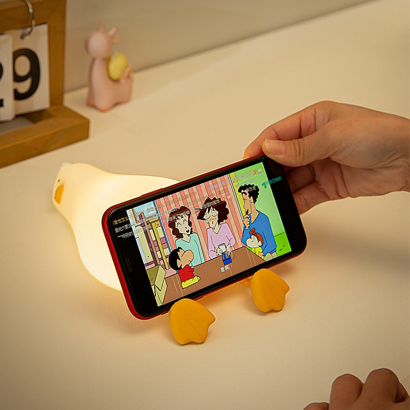 Pato Luminoso LED Noturna Recarregável