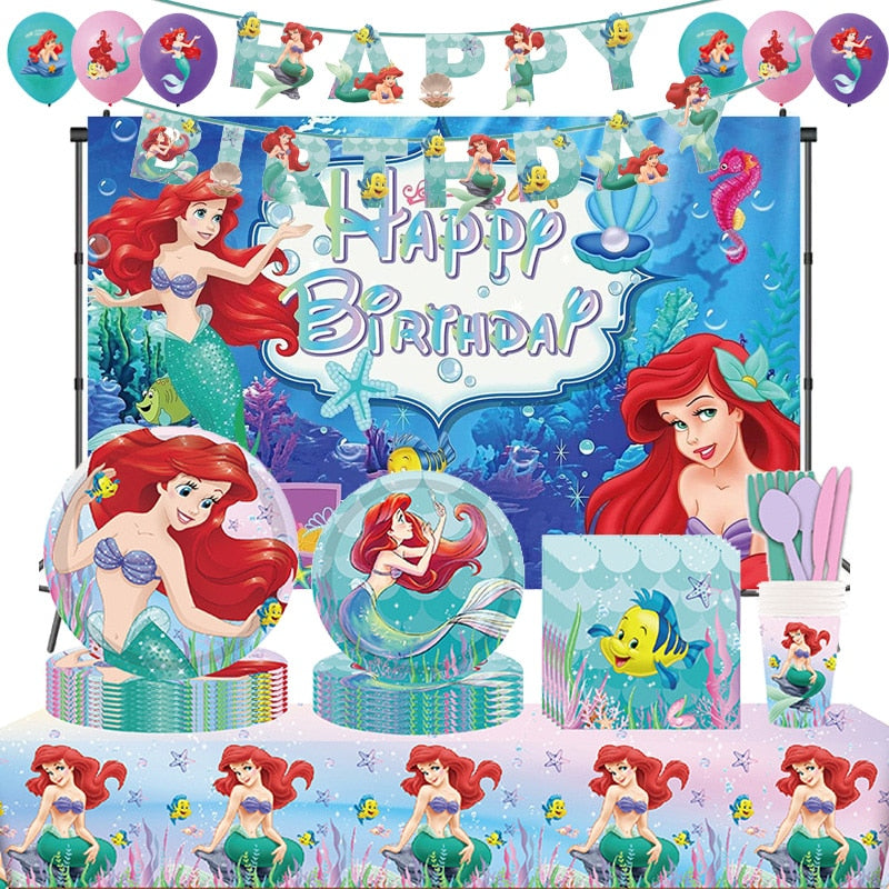 Decoração de Aniversário Pequena Sereia