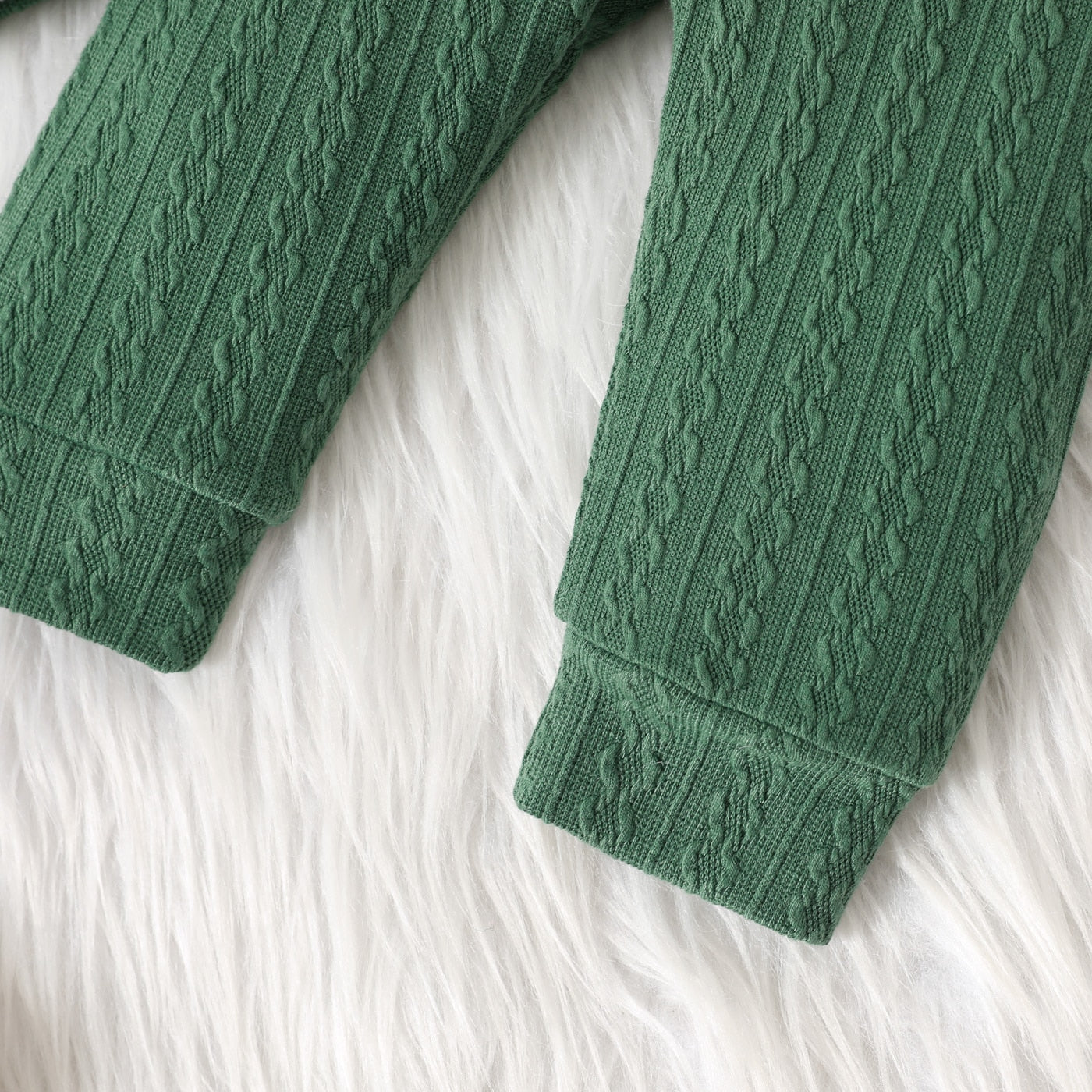 Conjunto Manga Longa Verde Ursinho - 3 a 24 meses