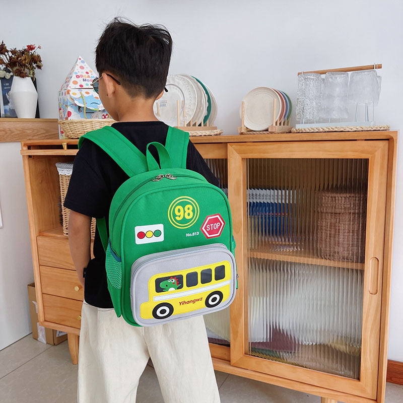 Mochila Escolar Infantil de Carros