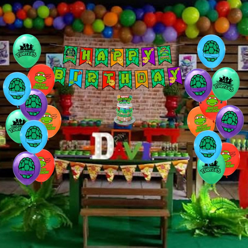 Pack de Decoração para Festa das Tartarugas Ninja