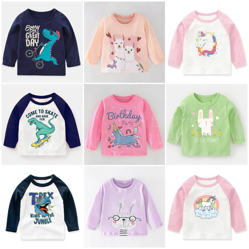 Blusa manga longa para crianças - 2 a 7 anos