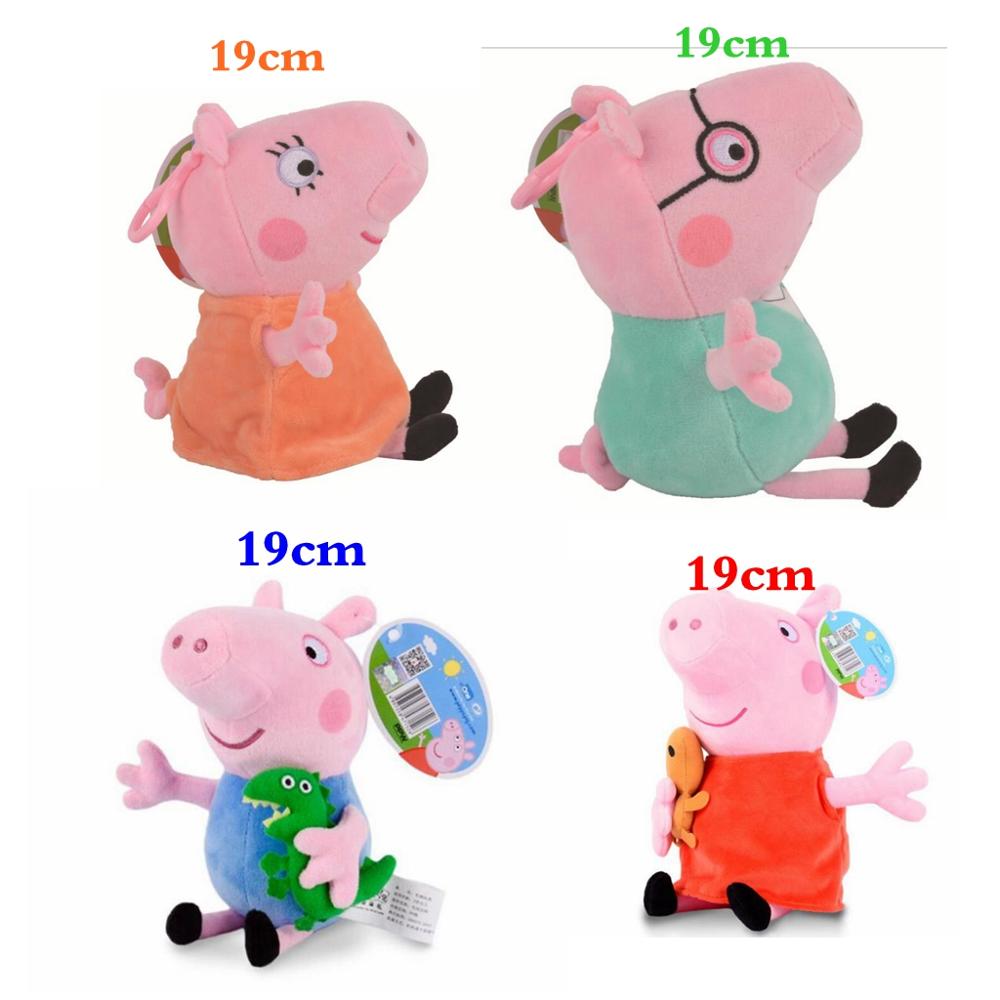 Peppa Pig e Família Conjunto Pelúcia