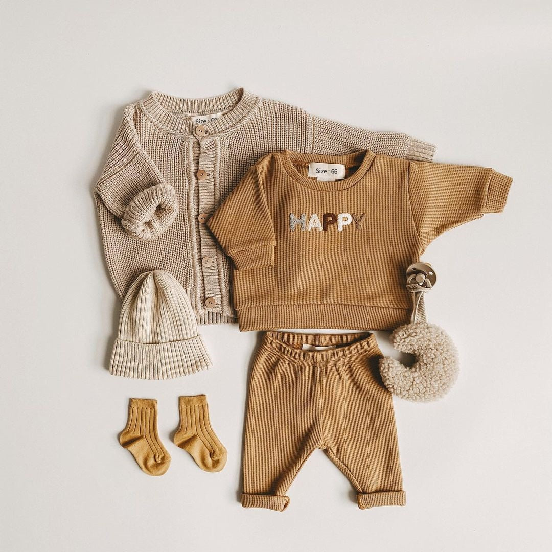 Conjunto de moletom para bebês - 3 meses a 3 anos