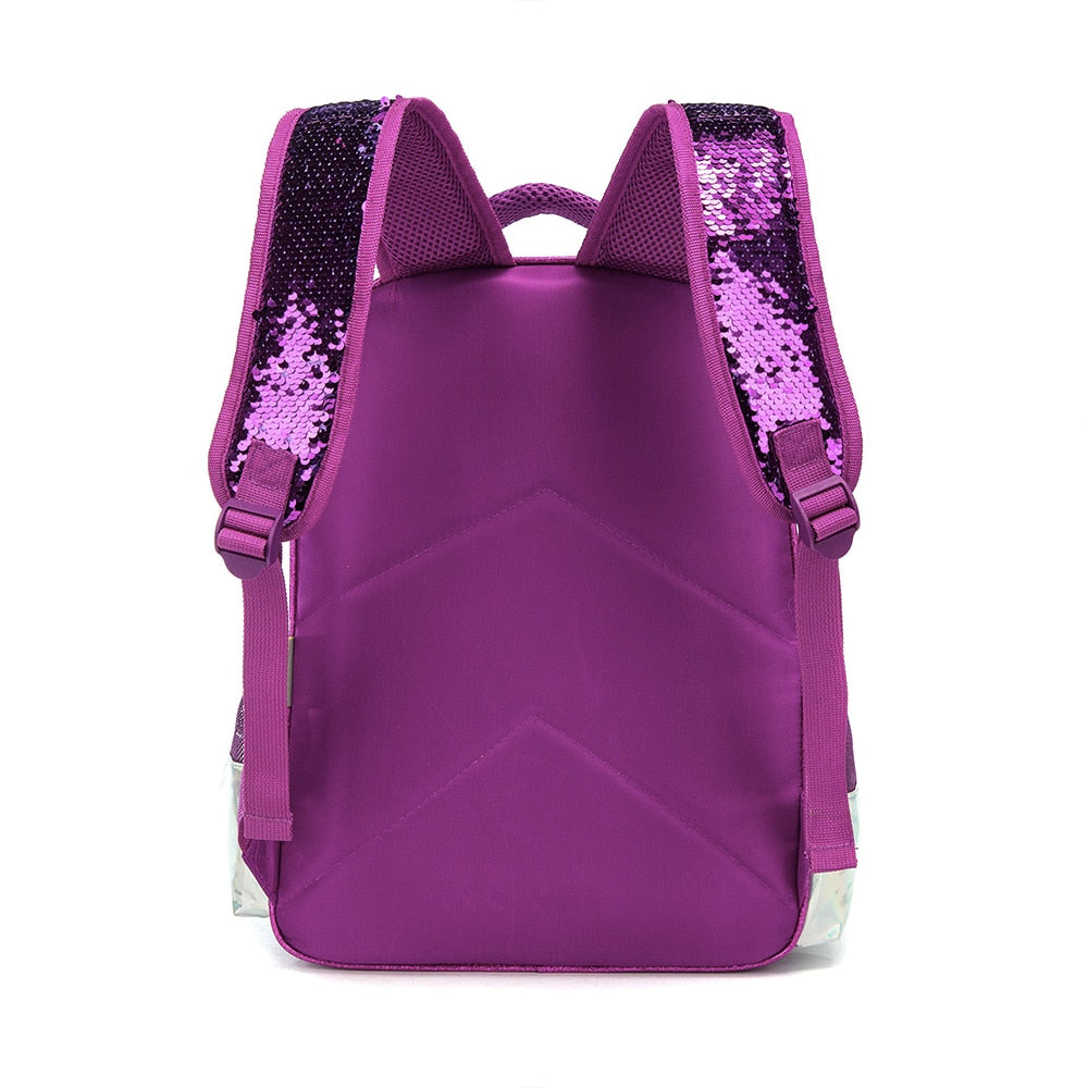 Kit Mochila Escolar Infantil Unicórnio com Lantejoula