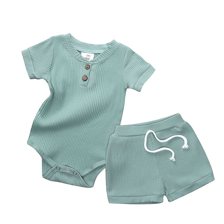 Conjunto de Body e Short Para Meninas Bebês - 3 a 24 Meses