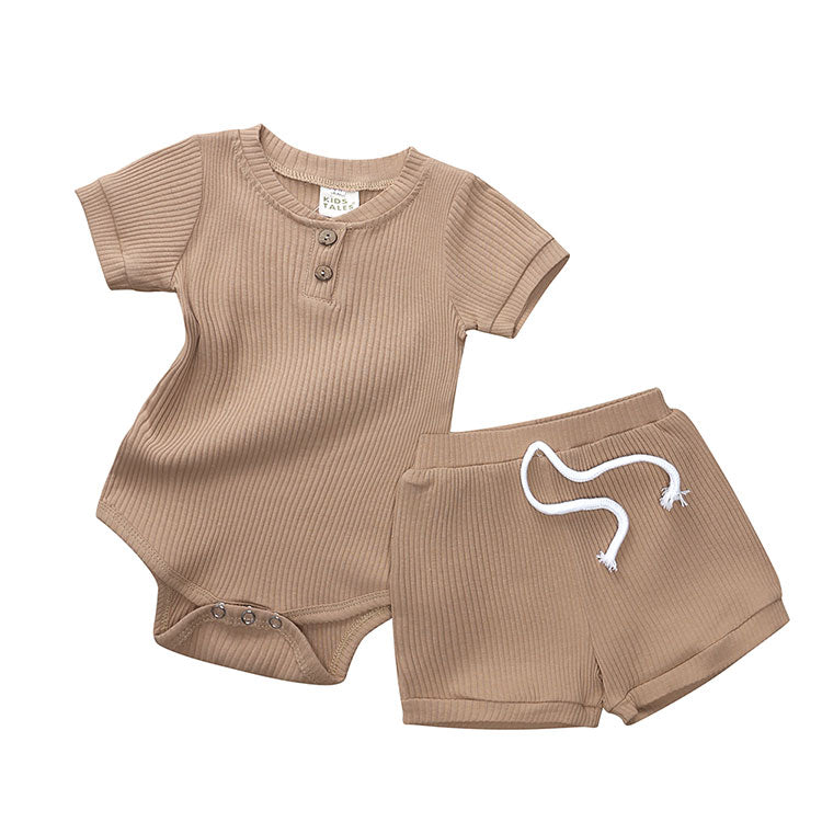 Conjunto de Body e Short Para Meninas Bebês - 3 a 24 Meses