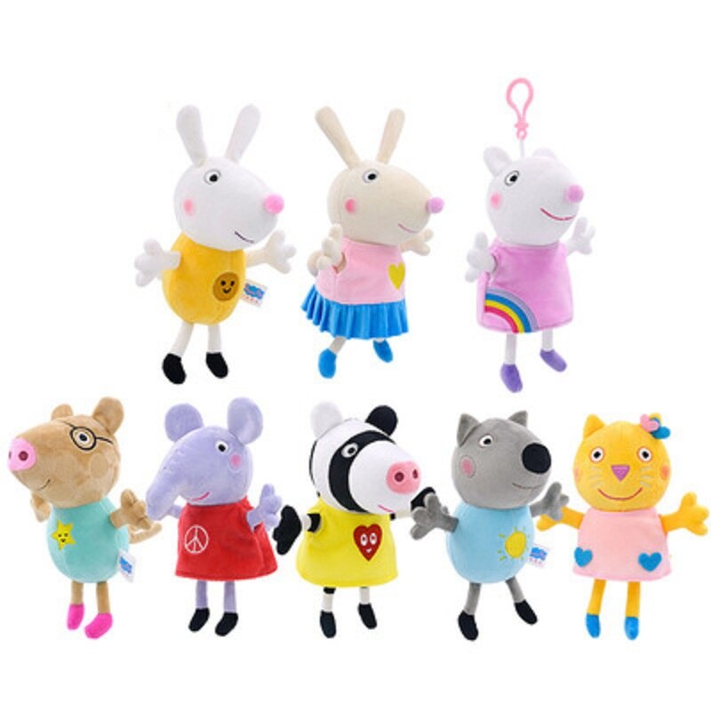 Peppa Pig e Família Conjunto Pelúcia
