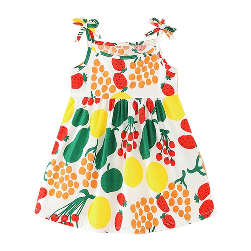 Vestido Infantil de Verão para Princesas - 12 meses a 5 anos