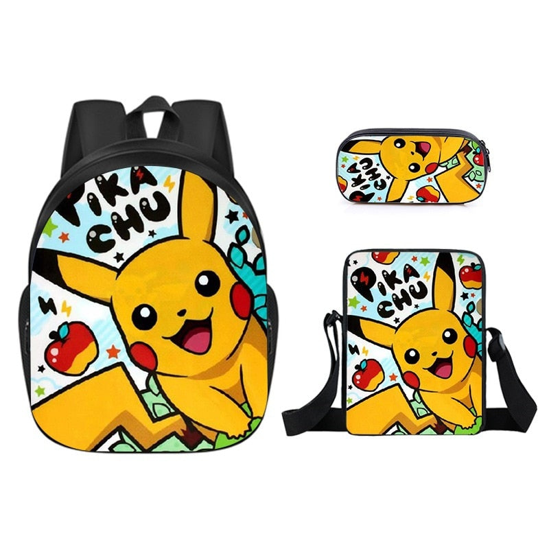 Conjunto Bolsa Lancheira e Estojo Pokémon