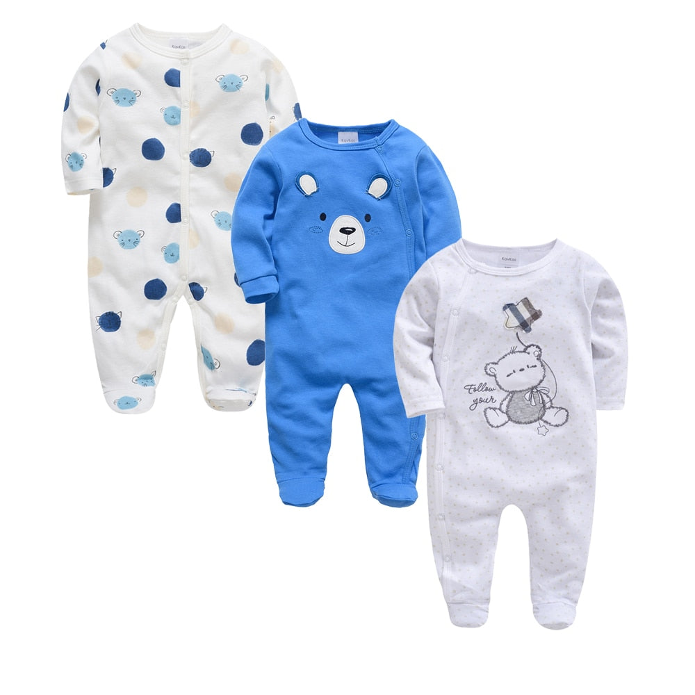 Pack com 3/4 Macacões Infantis - RN a 1 ano