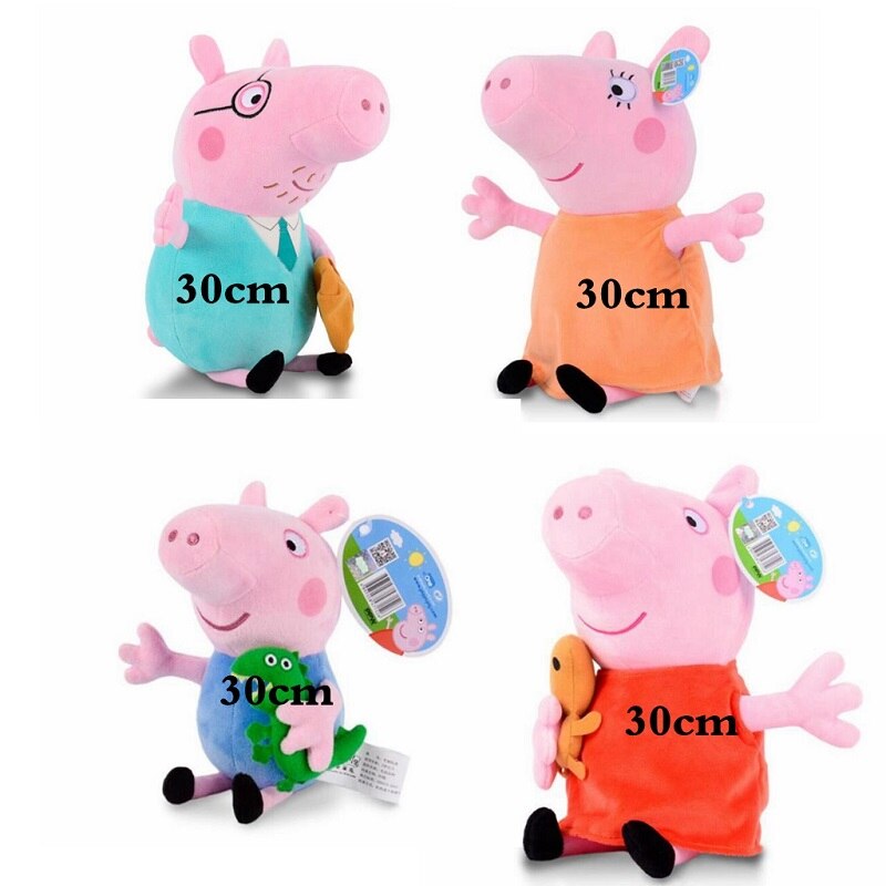Peppa Pig e Família Conjunto Pelúcia