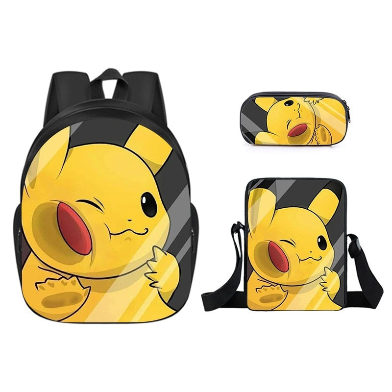 Conjunto Bolsa Lancheira e Estojo Pokémon