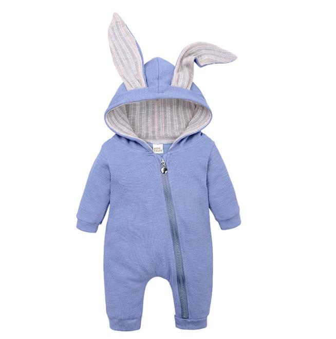 Macacão com Capuz de Coelhinho - 3 meses a 3 anos