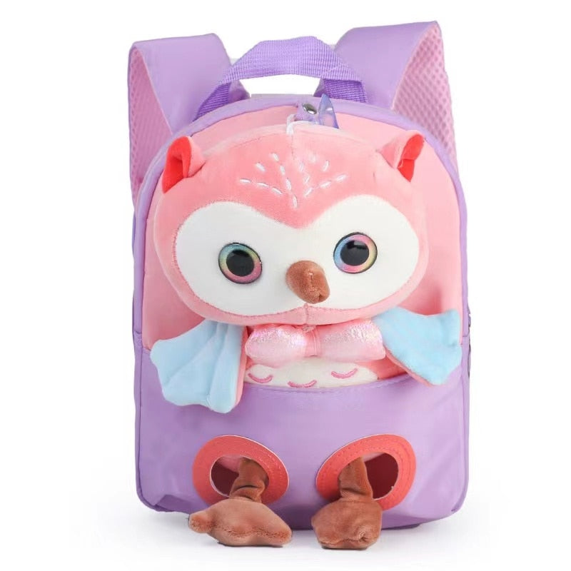 Mochila Escolar Infantil Animais de Pelúcia
