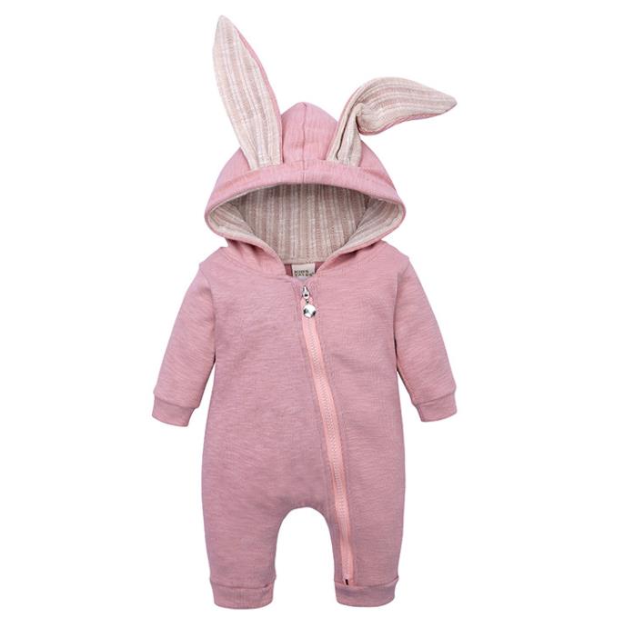 Macacão com Capuz de Coelhinho - 3 meses a 3 anos
