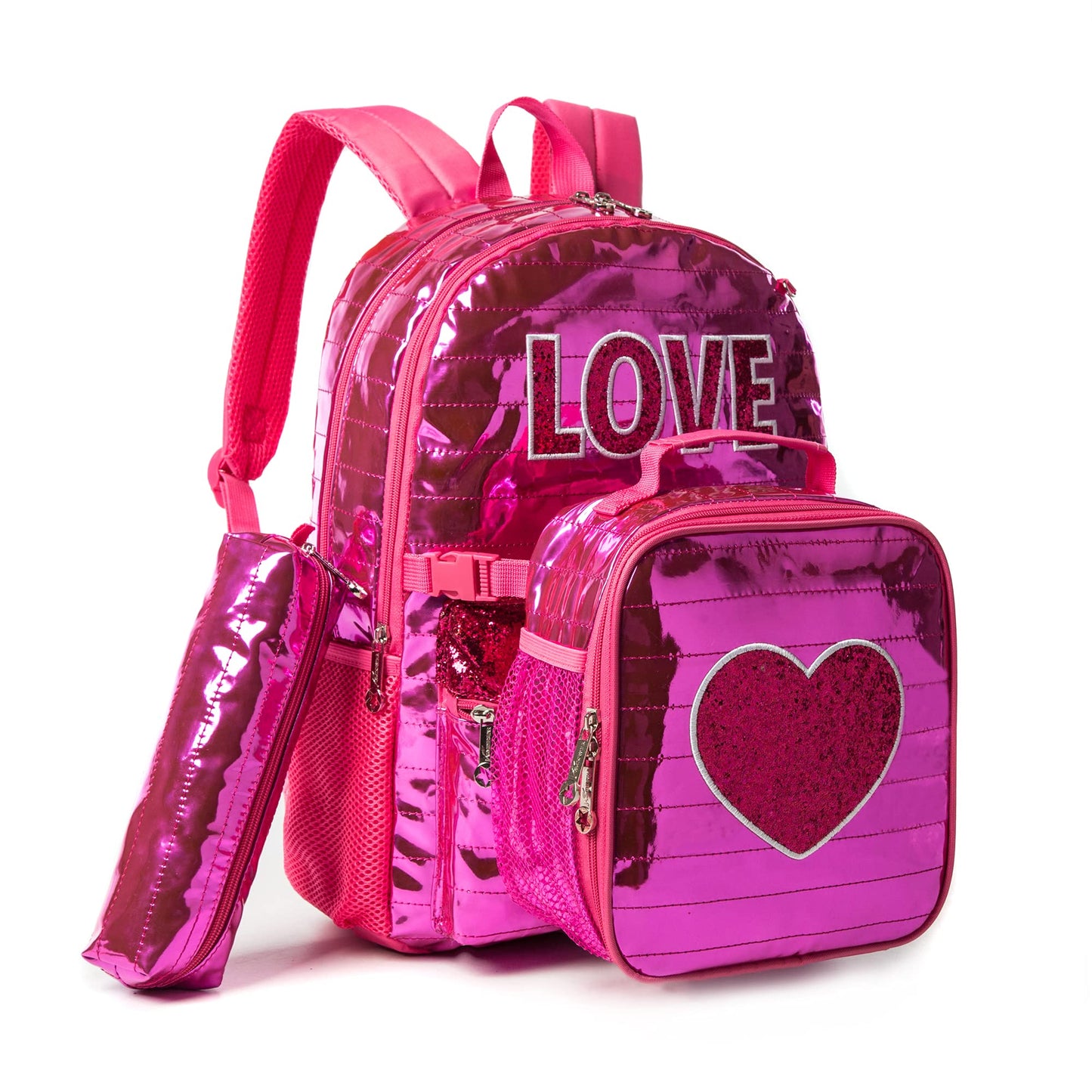 Kit Mochila Escolar Infantil Coloridas e Brilhantes