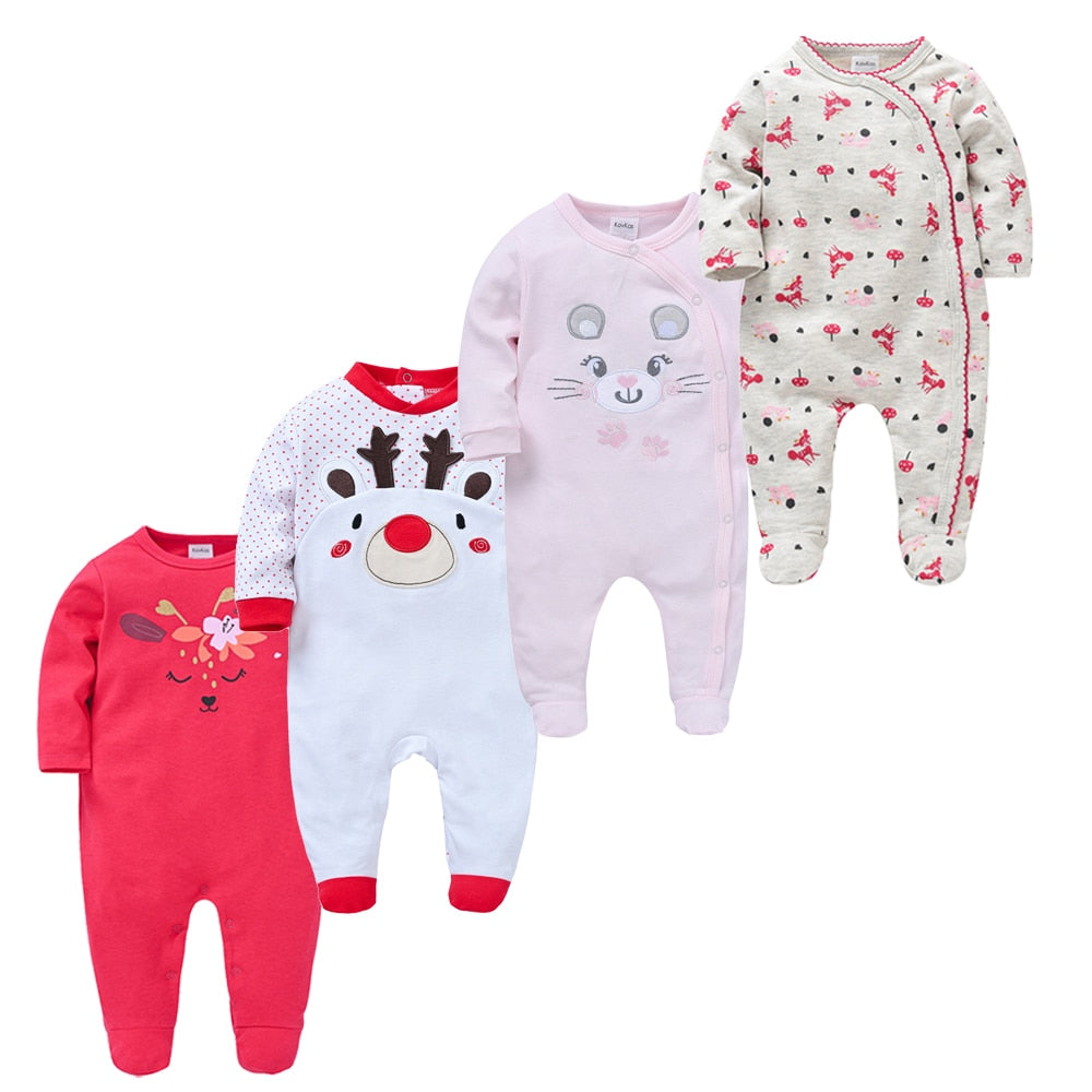 Pack com 3/4 Macacões Infantis - RN a 1 ano