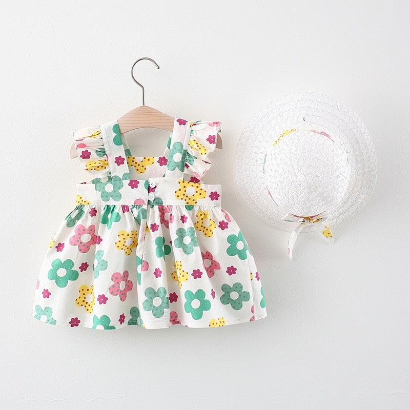 Vestido Florido Colorido - 6 meses a 3 anos