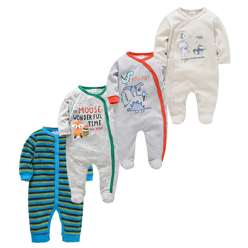 Pack com 3/4 Macacões Infantis - RN a 1 ano