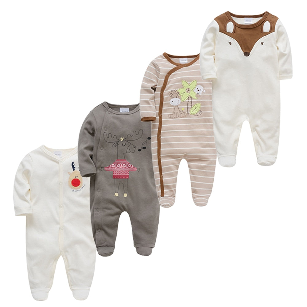 Pack com 3/4 Macacões Infantis - RN a 1 ano