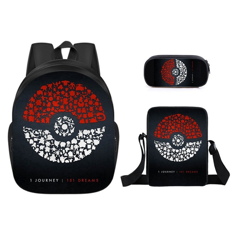 Conjunto Bolsa Lancheira e Estojo Pokémon