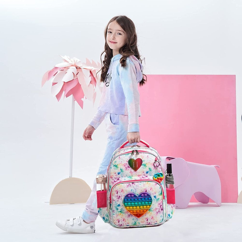 Kit Mochila Escolar Infantil Colorida Pop It