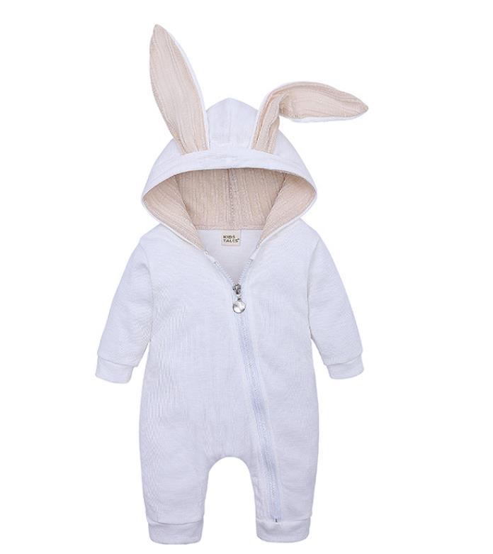 Macacão com Capuz de Coelhinho - 3 meses a 3 anos