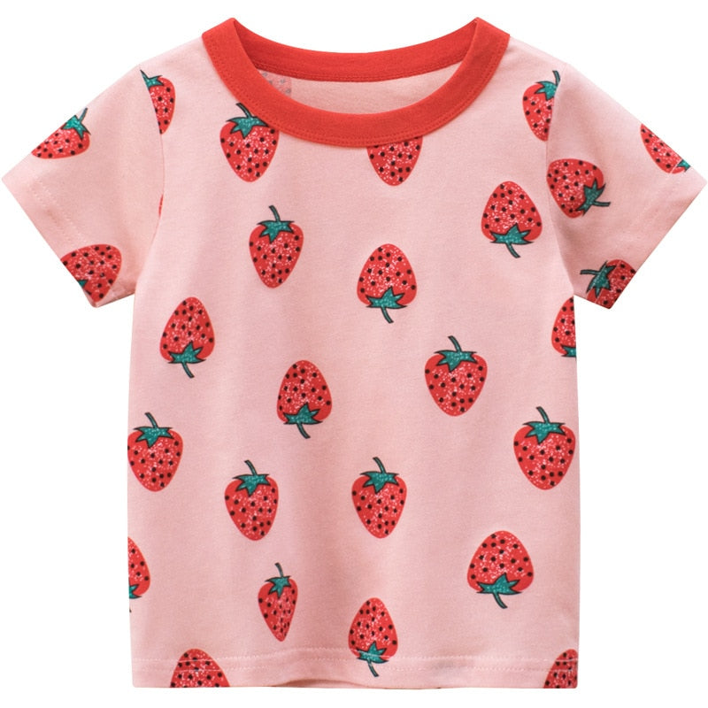 Blusas Para Meninas Com Desenho Animado - 2 a 9 anos