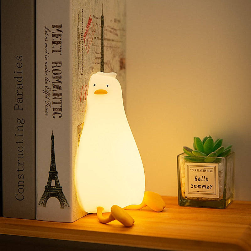 Pato Luminoso LED Noturna Recarregável