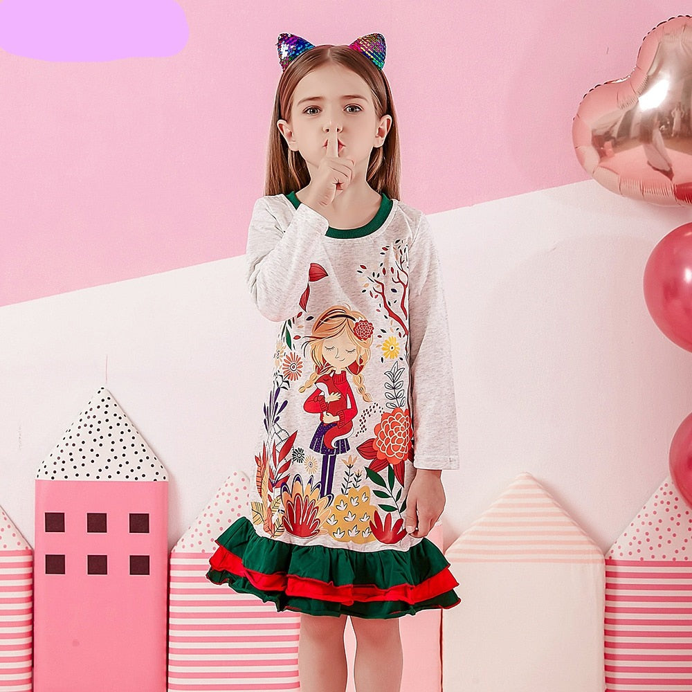 Vestido Manga Longa Coleção Nuvem - 3 a 12 anos