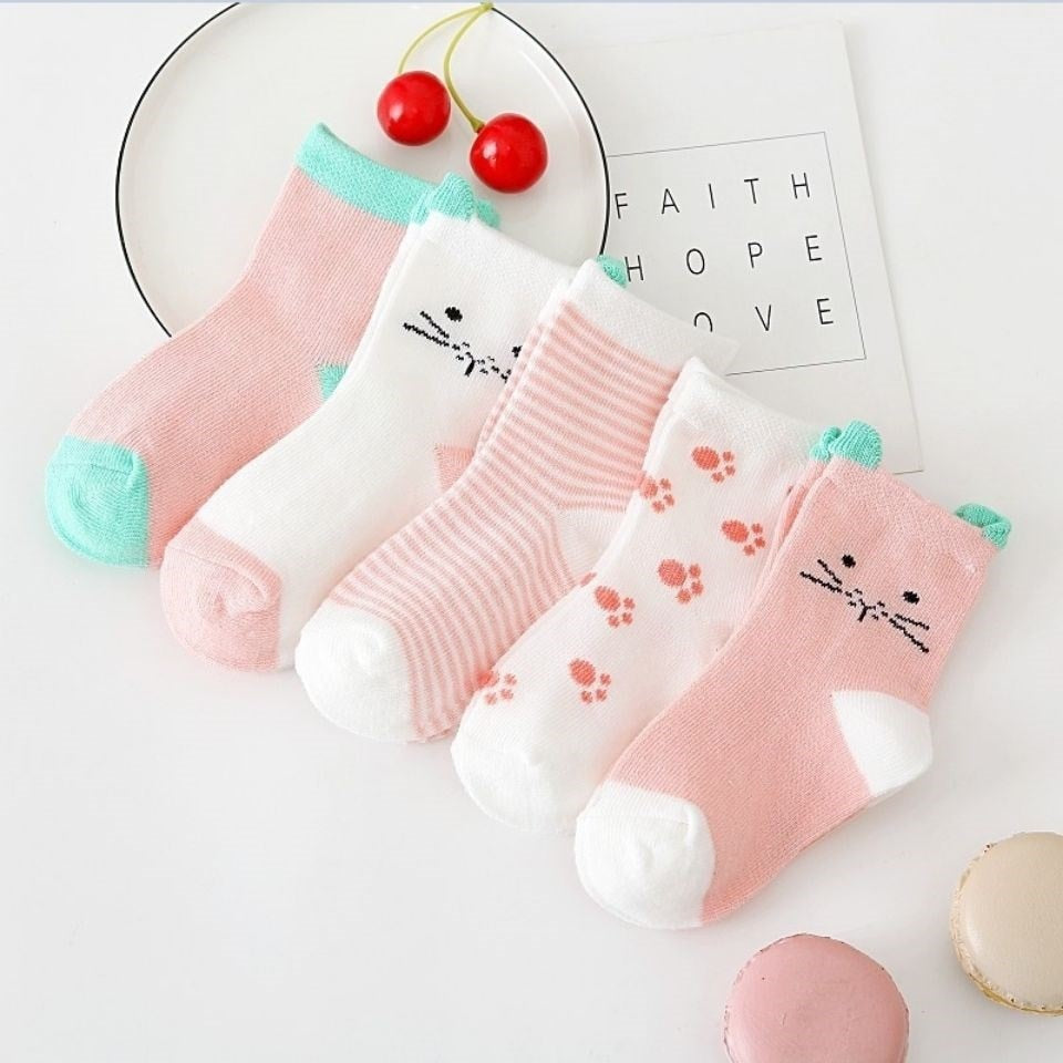 Kit com 5 pares de meias - 0 a 6 anos