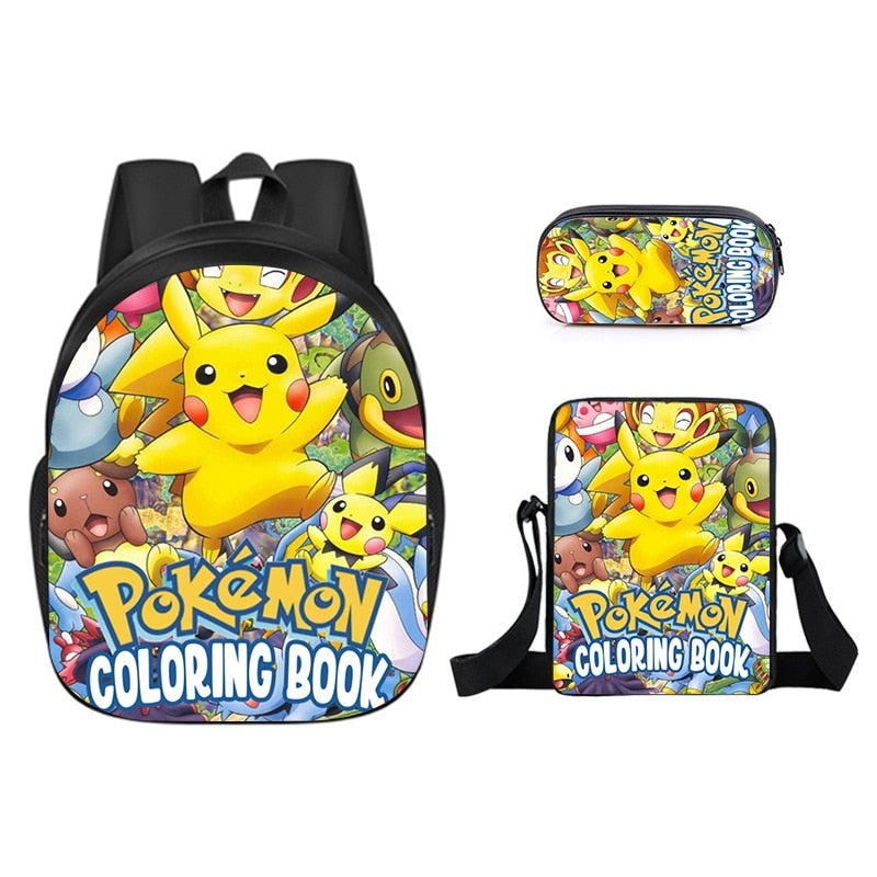 Conjunto Bolsa Lancheira e Estojo Pokémon