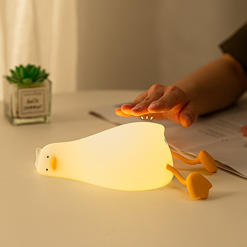 Pato Luminoso LED Noturna Recarregável