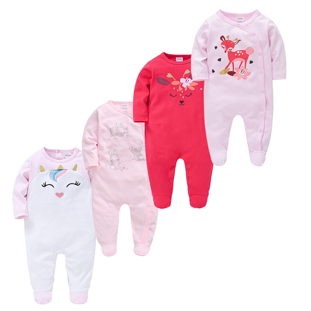 Pack com 3/4 Macacões Infantis - RN a 1 ano