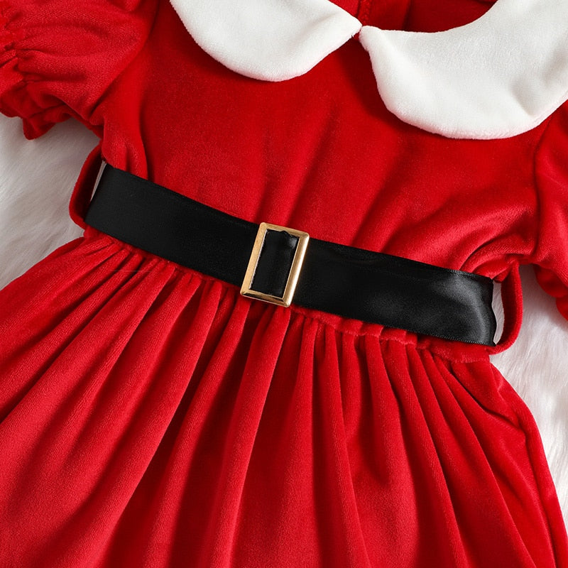 Vestido Mamãe Noel para Crianças