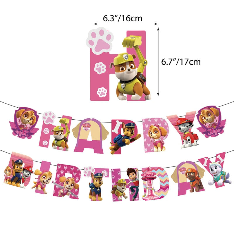 Decoração Patrulha Canina de Aniversário para Meninas