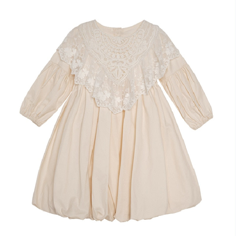 Vestido de Algodão e Bordado - 2 a 6 Anos