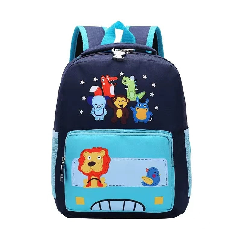 Mochila Escolar Infantil de Carros e Animais