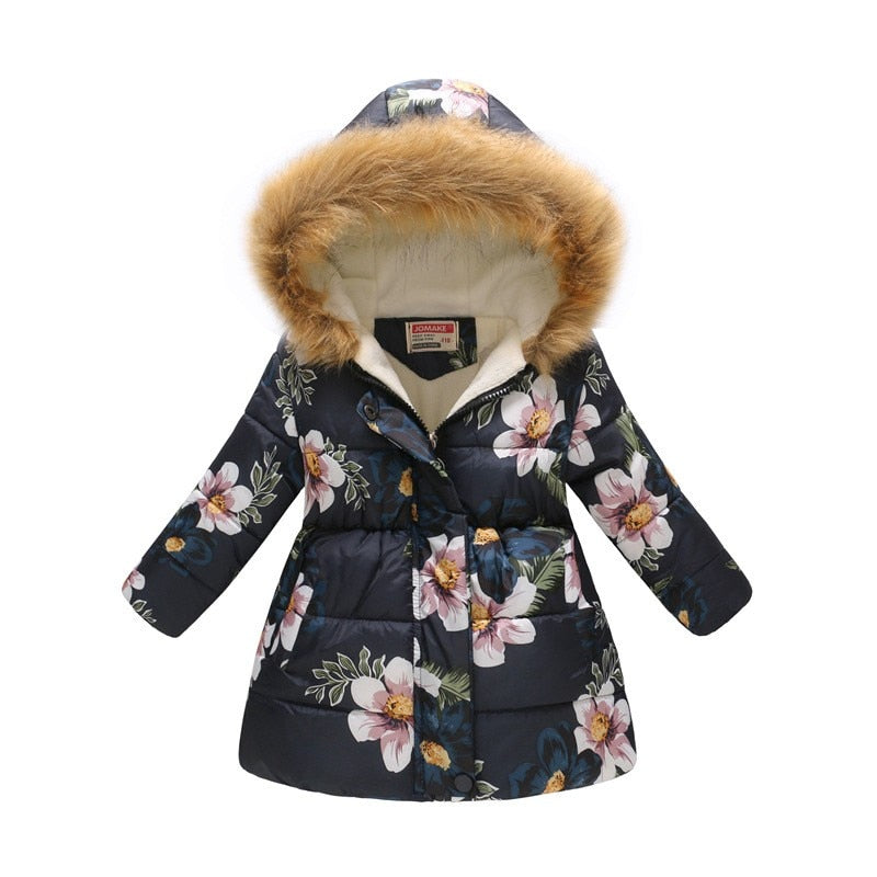Casaco de inverno para meninas - 3 a 10 anos