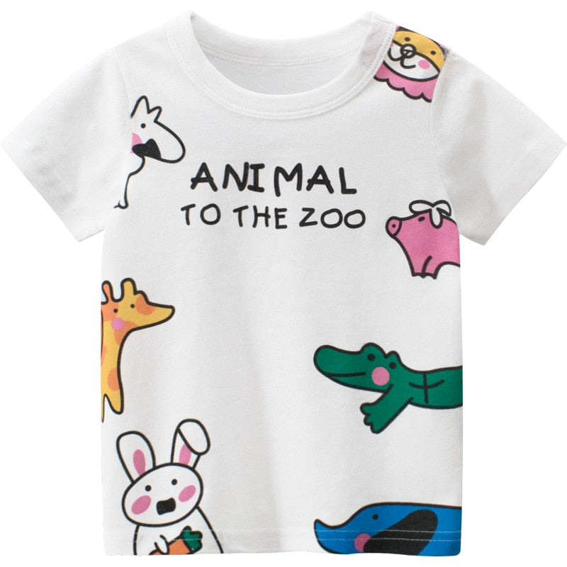 Blusas Para Meninas Com Desenho Animado - 2 a 9 anos