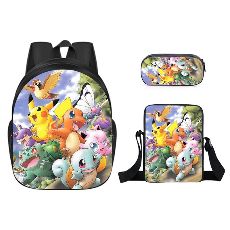 Conjunto Bolsa Lancheira e Estojo Pokémon