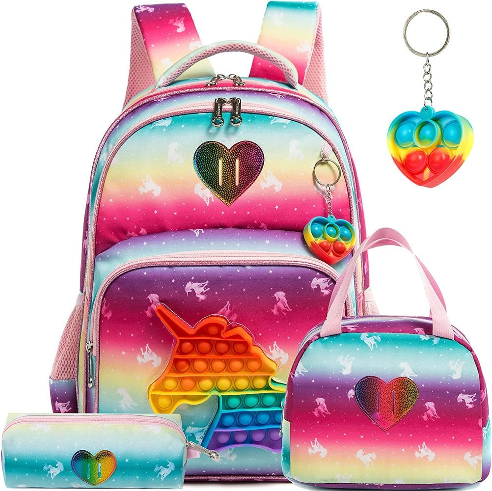 Kit Mochila Escolar Infantil Colorida Pop It