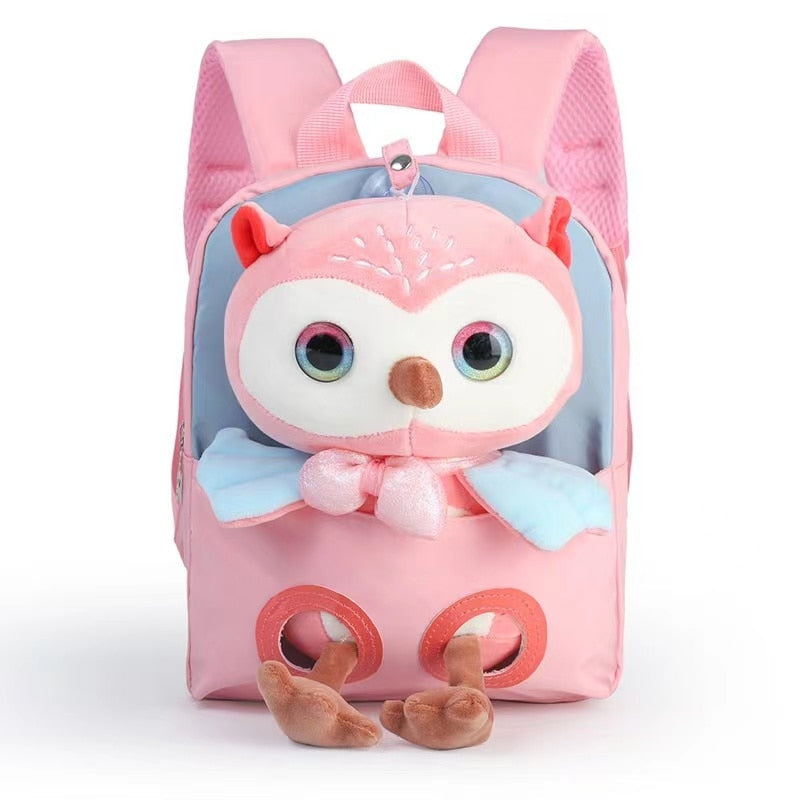 Mochila Escolar Infantil Animais de Pelúcia
