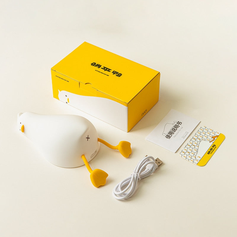 Pato Luminoso LED Noturna Recarregável